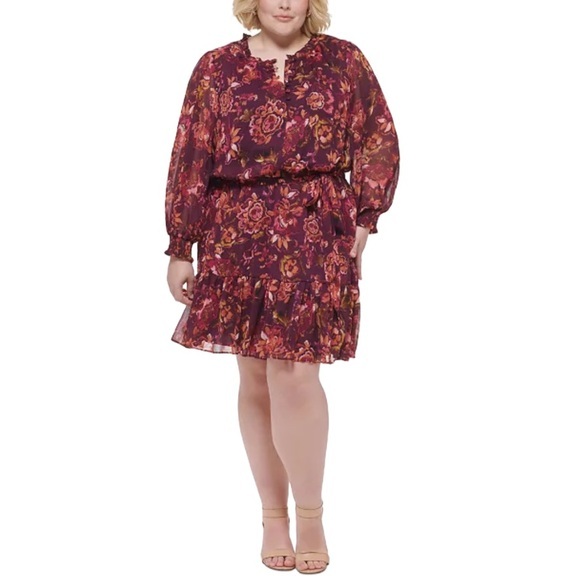 Vince Camuto Dresses & Skirts - Vince Camuto Plus Size Floral-Print Fit & Flare Dress 24W NWT